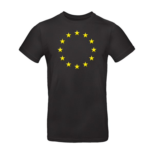 Europa Herren T-Shirt Schwarz