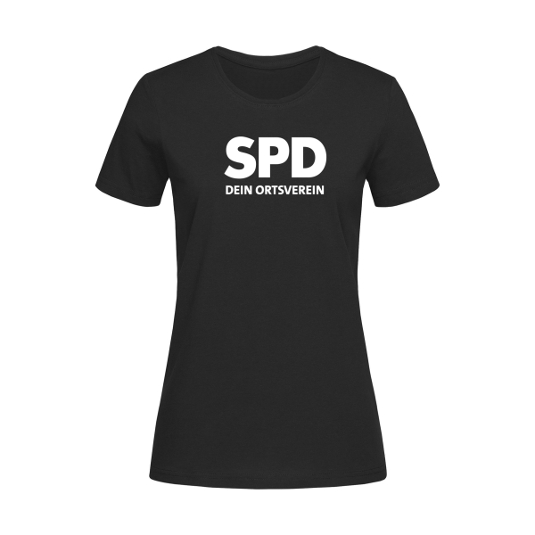 SPD Ortsverein Damen T-Shirt (großes Logo) (Bio Baumwolle)