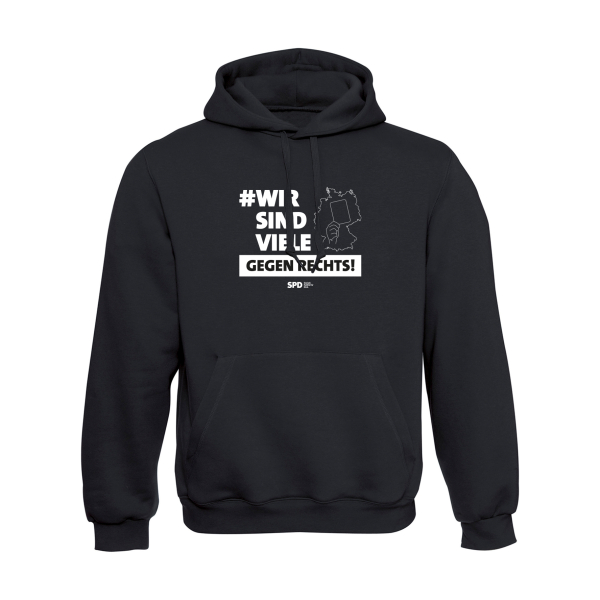 #WIRSINDVIELE gegen Rechts Hoodie (unisex)