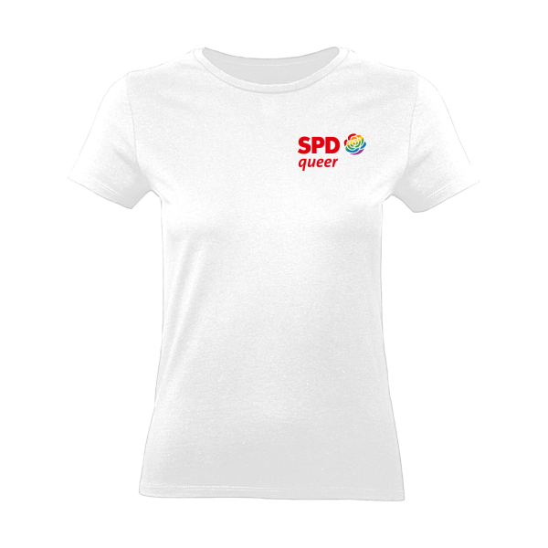 Preview: Queer Damen T-Shirt (kleines Logo)