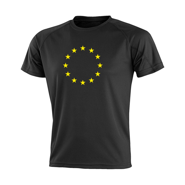 Europa Funktionsshirt Schwarz