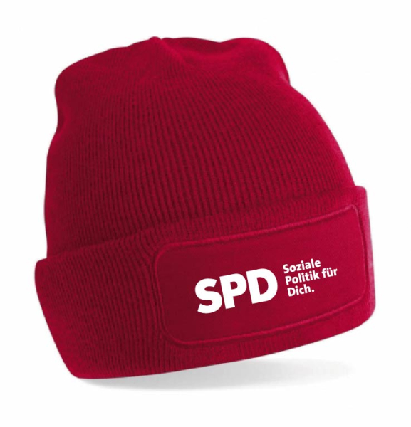 Strickmütze rot - Soziale Politik für Dich