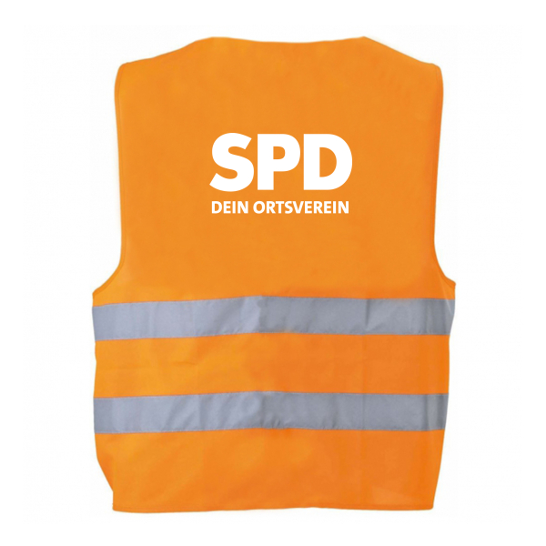 SPD Ortsverein Warnweste mit Rückendruck
