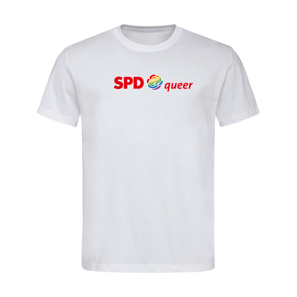 Queer Herren T-Shirt (großes Logo) (Bio Baumwolle)